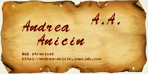 Andrea Aničin vizit kartica